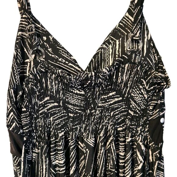 Vintage Y2K Studded Black & White Dress Sz L Grunge Whimsygoth Inspired Vintage - Picture 7 of 7